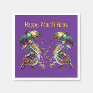 Festiv louisianapelikan Mardi Gras Pappersservett