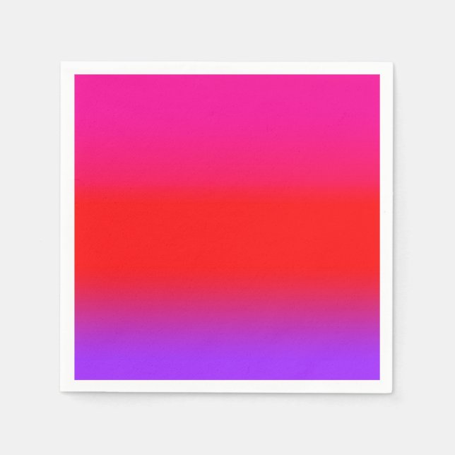 Festiv Magenta Röd Lila Ombre   Pappersservett (Framsidan)