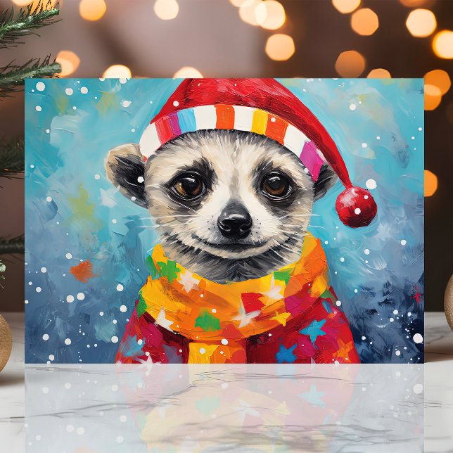 Festiv Mårdfödd Jul Helgkort (Skapare uppladdad)