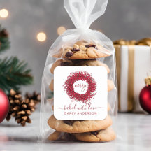 Festiv modern bakad med kärlek Röd bärkrans