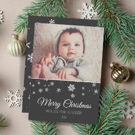 Festiv modern glad jul fotofirande kort