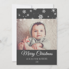 Festiv modern glad jul fotofirande kort