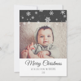 Festiv modern glad jul fotofirande kort