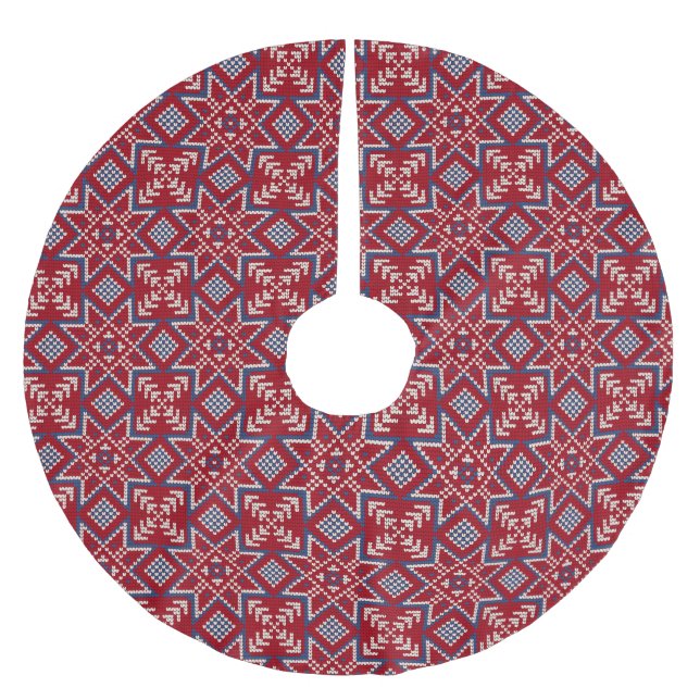 Festiv mönster för skandinavisk tröja julgransmatta borstad polyester (Framsidan)