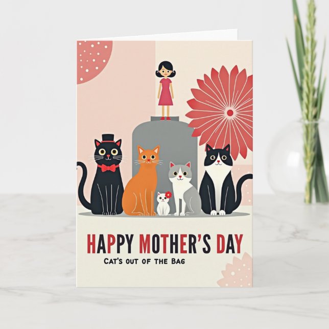 Festiv Morsdags Kattunge Kort (Framsida)