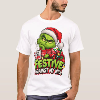 Festiv mot min vilja Rolig jultröja T Shirt