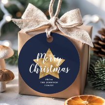 Festiv Navyblå Stjärna God Jul