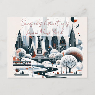 Festiv New York City. Personlig jul Helg Vykort