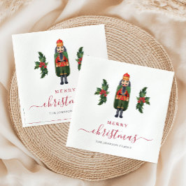 Festiv nötknäckare God Jul Pappersservett