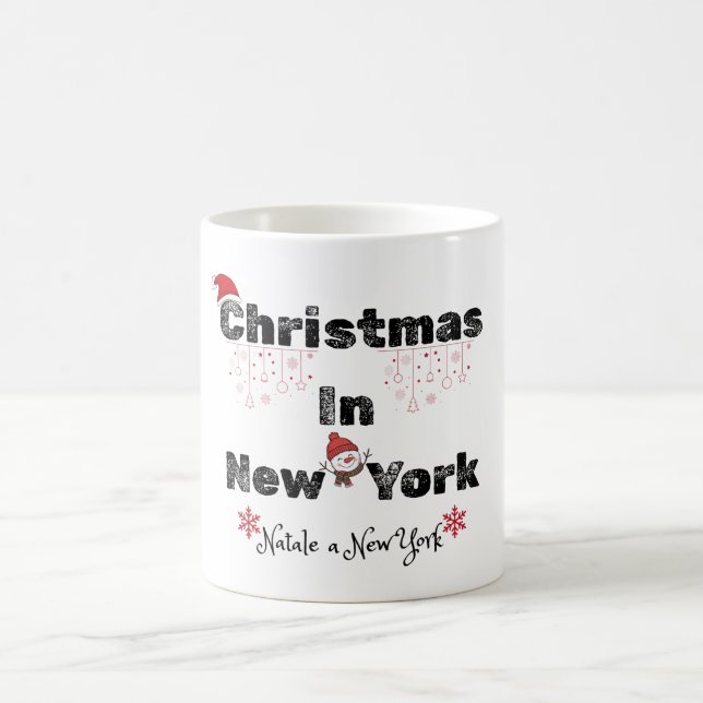 Festiv NYC jul – engelska & italienska Kaffemugg (Center)
