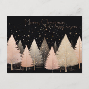 Festiv och elegant julgran julkort vykort