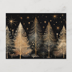 Festiv och elegant julgran julkort vykort