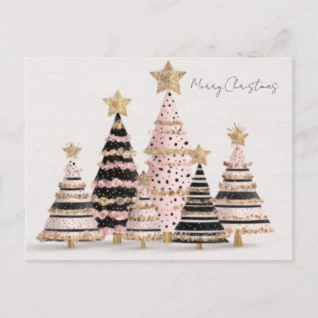 Festiv och Elegant Julgran Kort (Framsida)