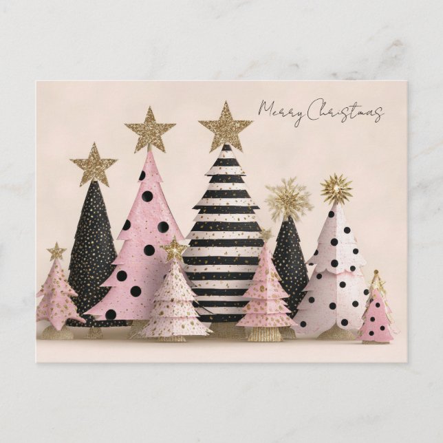 Festiv och Elegant Julgran Kort (Framsida)