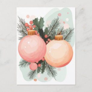Festiv och elegant julhälsningskort vykort