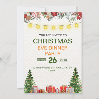 Festiv och rolig julfirande-inbjudan inbjudningar