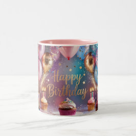 Festiv och Roligt! - Personlig Birthday Celebrate Två-Tonad Mugg