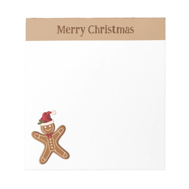 Festiv pepparkaks julcookie med text anteckningsblock (Framsida)