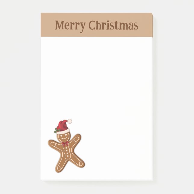Festiv pepparkaksjulsk cookie med text post-it block (Framsida)