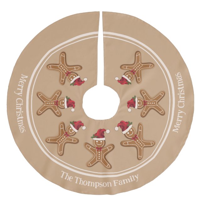 Festiv pepparkaksjulskaka med text julgransmatta borstad polyester (Framsidan)