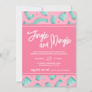 Festiv Pink Glädje Julfirande Mixer Högtidsfest Julkort