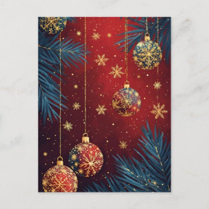 🎄 Festiv Prydnad Elegans Glöd ❄️ Jul Vykort