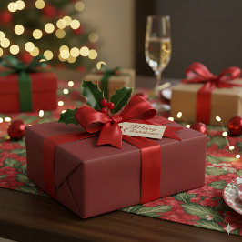 Festiv röd magisk julklappspapper glädje presentpapper