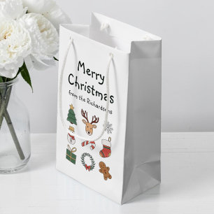 Festiv röd och grön glad jul semester
