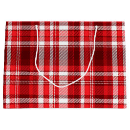 Festiv röd och vit rutig mönster
