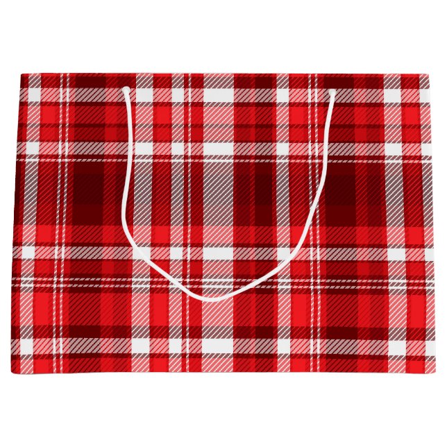 Festiv röd och vit rutig mönster (Framsidan)