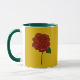 Festiv Ros Handmålning Mugg