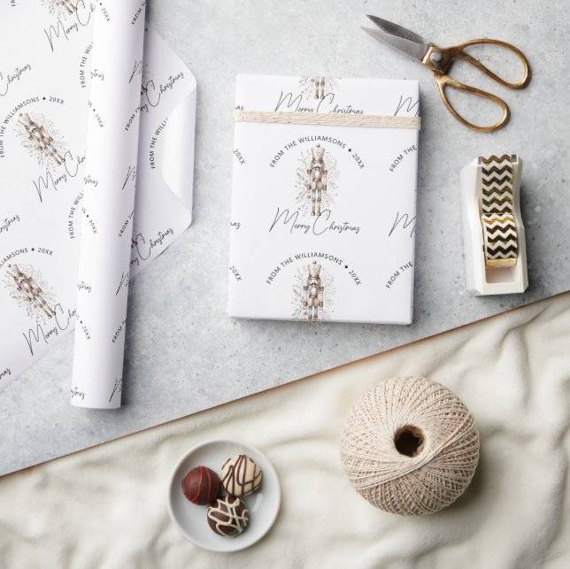 Festiv Rosa Guld Nötknäppare Jul Presentpapper (Hantverk)
