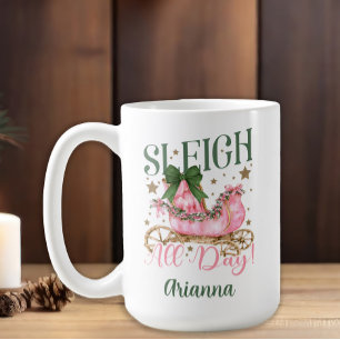 Festiv Rosa Släd-Julafton-Mugg Kaffemugg