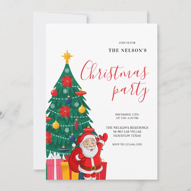 Festiv Santa julfest inbjudan | Högtid (Framsida)