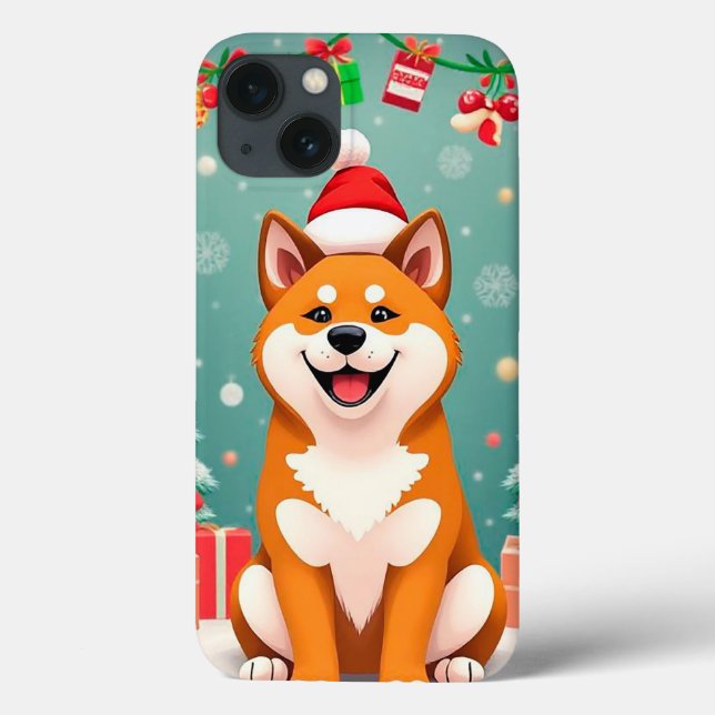 Festiv Shiba Inu Julstämning 🎄🐾 Mysig Jul (Baksida)