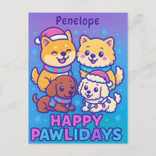 Festiv Shiba Inu Pudel Dachshund  Vykort