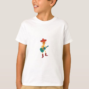 Festiv skelett gitarrspelare t shirt