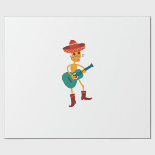 Festiv skelettgitarrspelare presentpapper