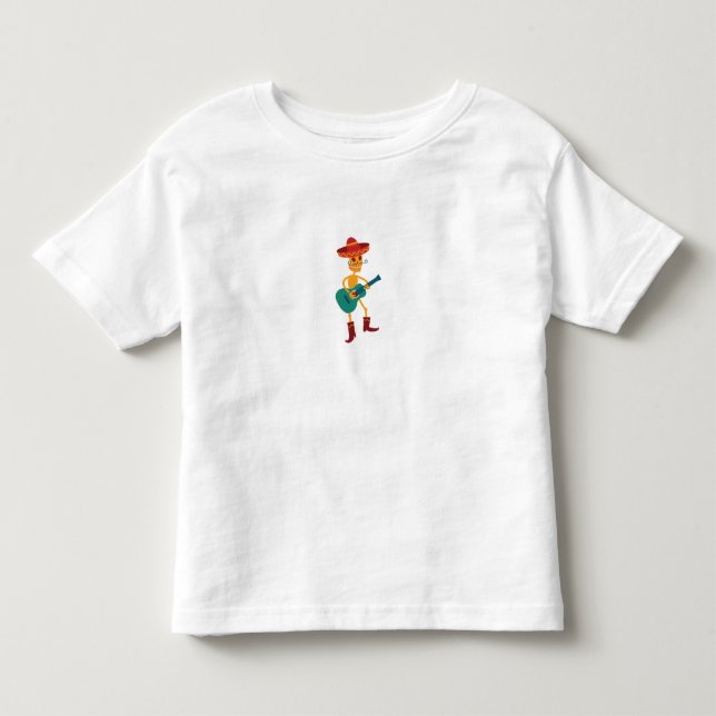 Festiv skelettgitarrspelare t shirt (Framsida)