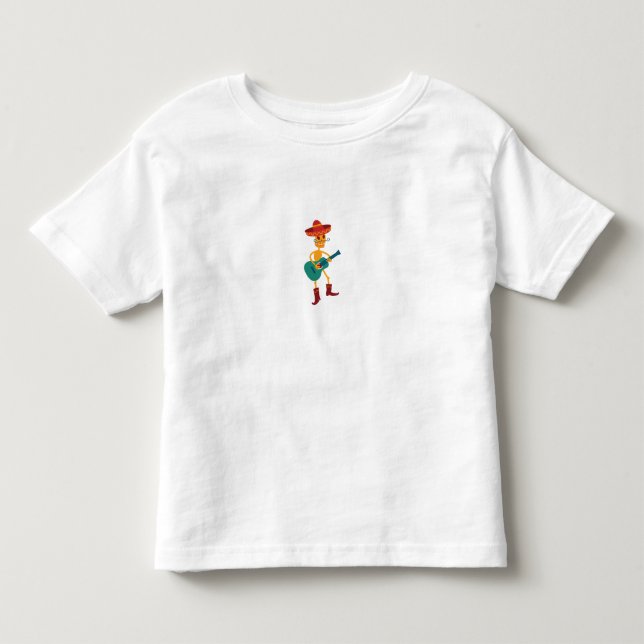Festiv skelettgitarrspelare t shirt (Framsida)