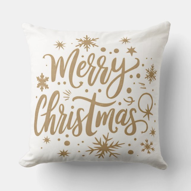 Festiv snöflinga God Jul Kastkudde Kudde (Framsida)