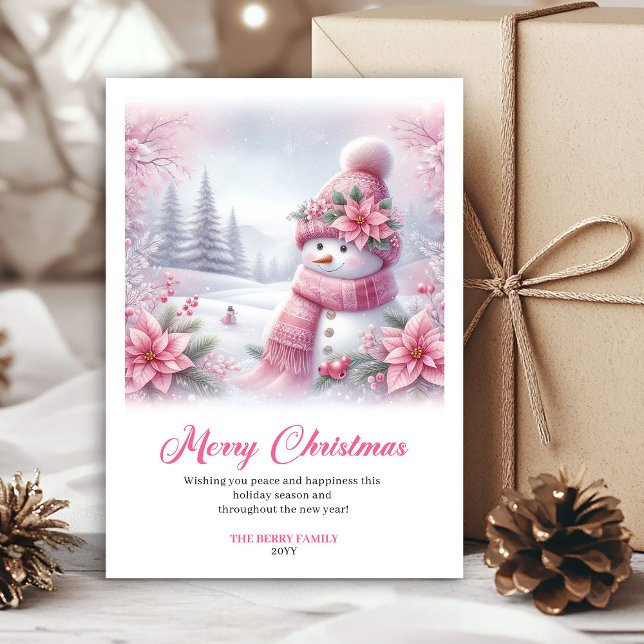 Festiv snöig skog Barn Nedladdnings Julkort (Festive Snowy Forest Kids Download Christmas Greeting Card

)