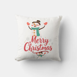 Festiv Snömannen God Jul Lävbalm Kudde