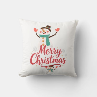 Festiv Snömannen God Jul Lävbalm Kudde