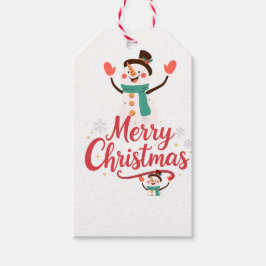 Festiv Snömannen God Jul Lävemedel Presentetikett