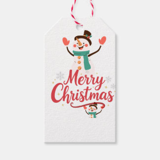Festiv Snömannen God Jul Lävemedel Presentetikett