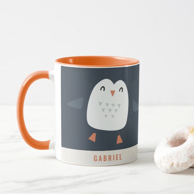 Festiv, söt penguin personlig barnens mugg (Med munk)