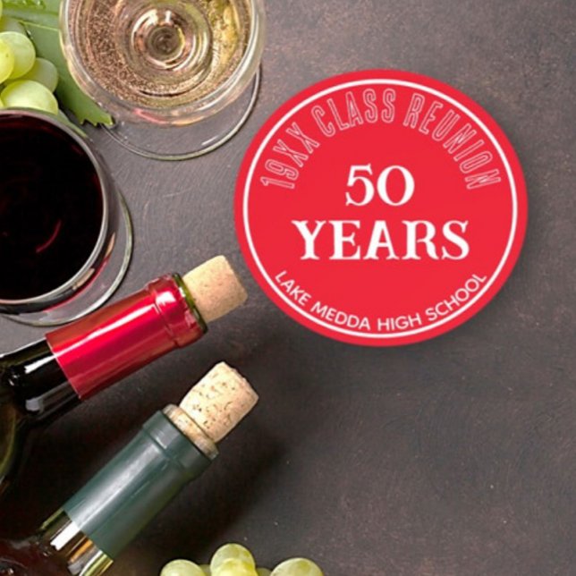 Festiv, Speciell återförening i 50:e klass underlä Underlägg Papper Rund (Skapare uppladdad)