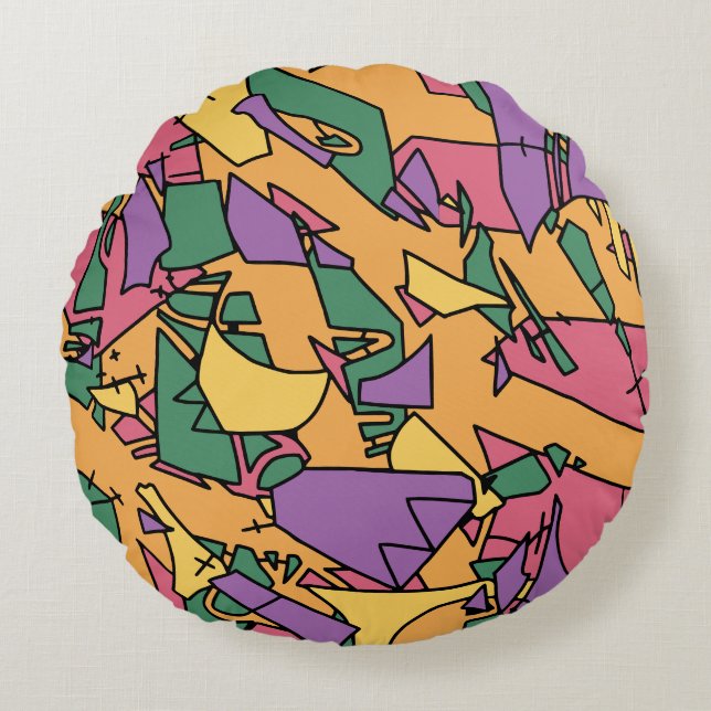 Festiv tudell rund kudde (Framsidan)