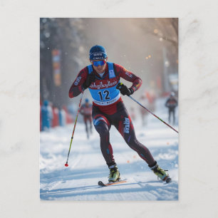 Festiv Vinter-OS-helgglädje väntar Helg Vykort